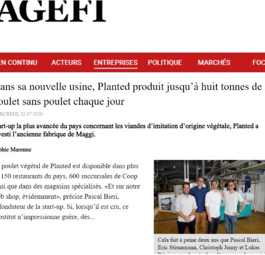 AGEFI - La nouvelle usine, Planted produit jusqu